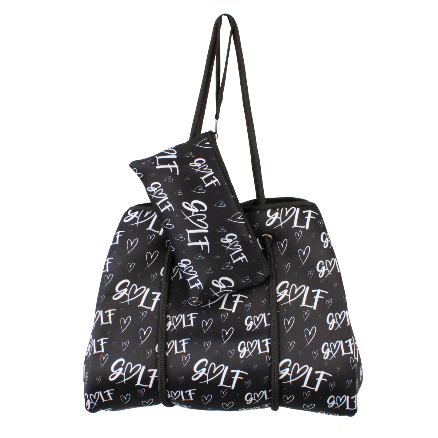 Fashion Tote Bag - Heart Golf (Black)