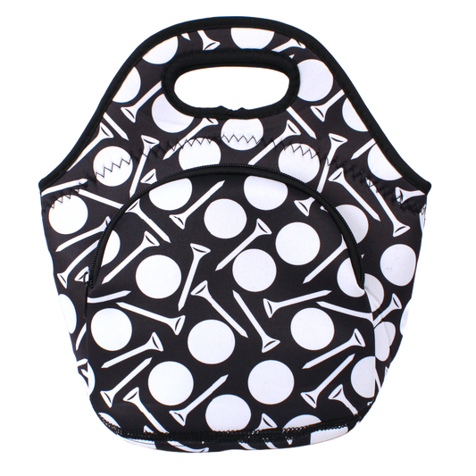 Neoprene Lunch Bag with Pocket - Ball & Tee