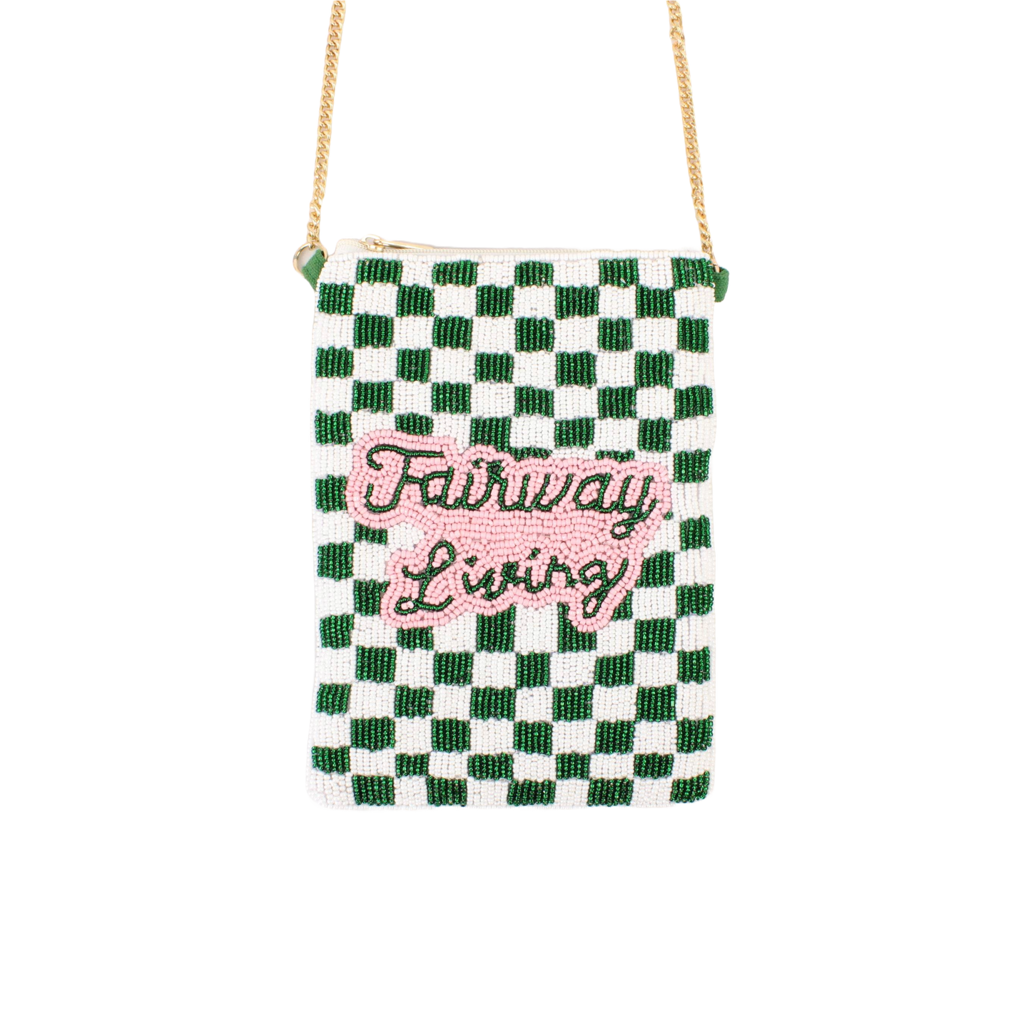 Fairway Living (Green) - Beaddie Phone Bag