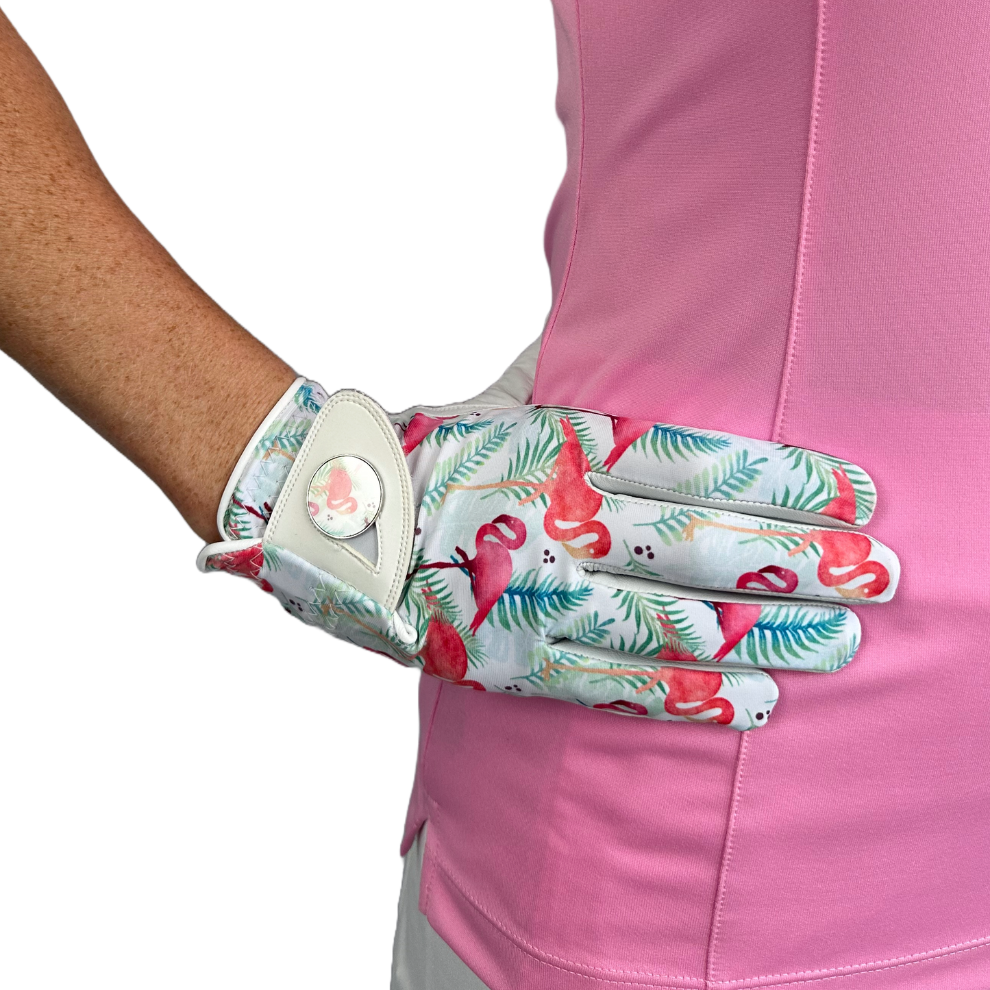 Flamingo - Right - Ladies Golf Glove