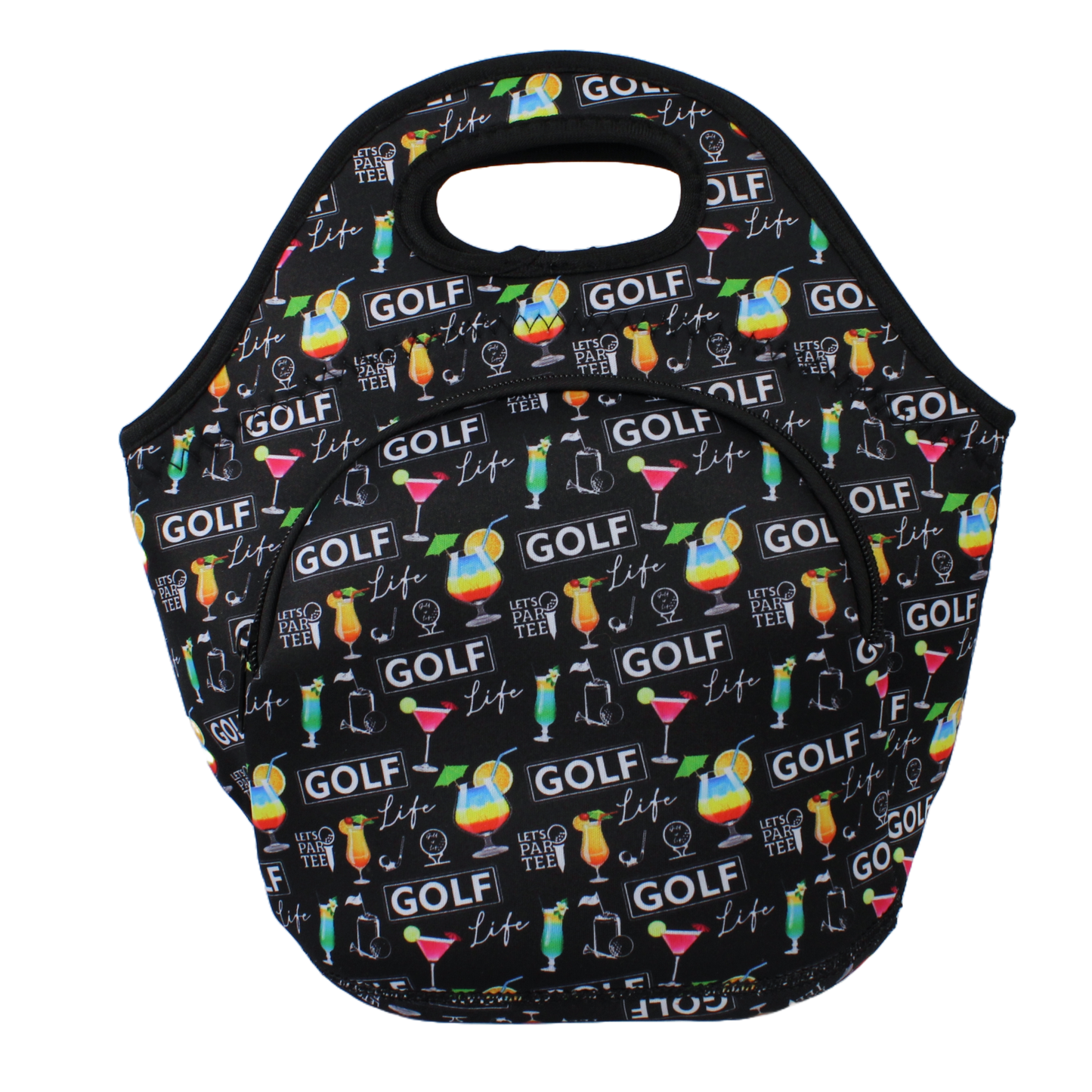 Neoprene Lunch Bag with Pocket - Golfaholic