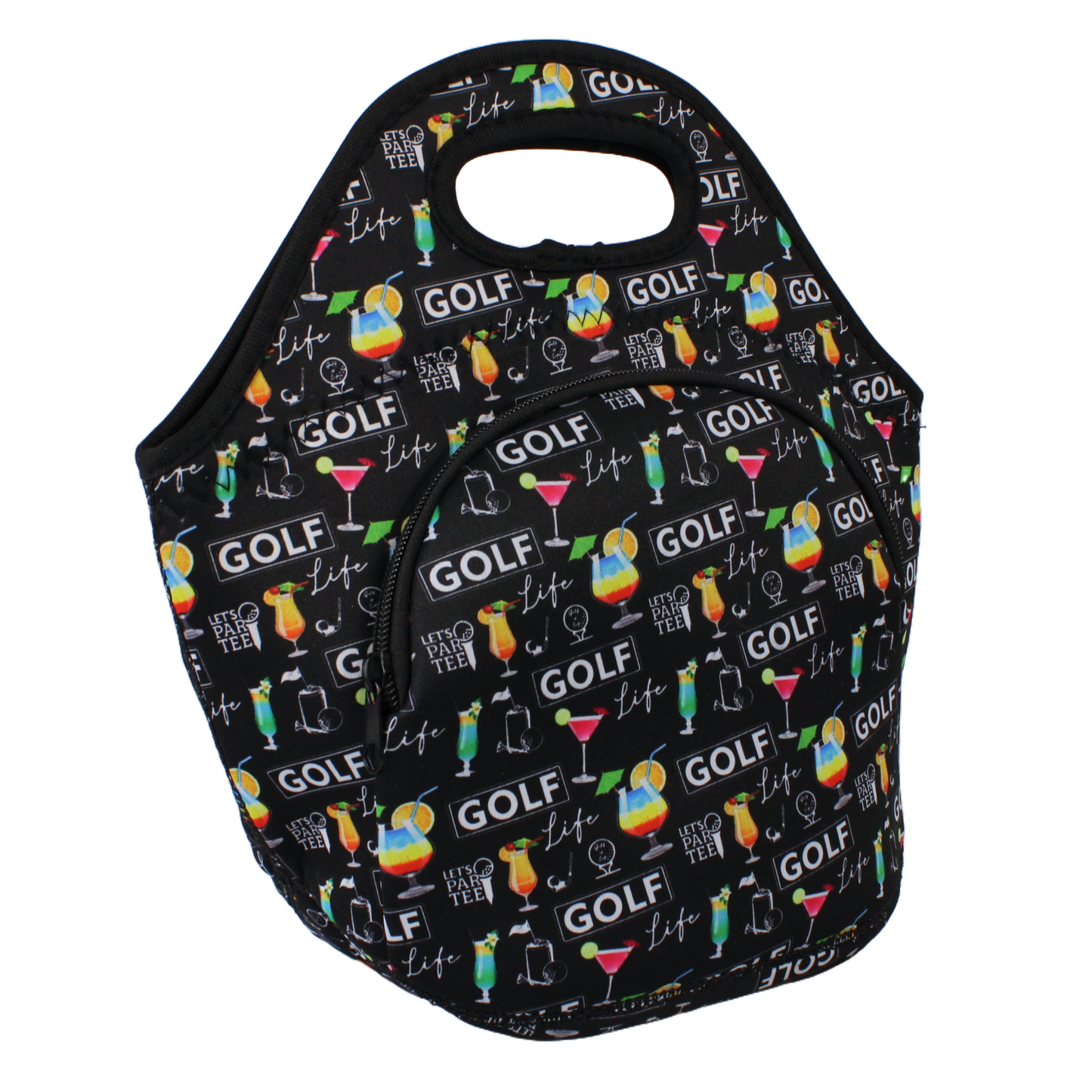 Neoprene Lunch Bag with Pocket - Golfaholic