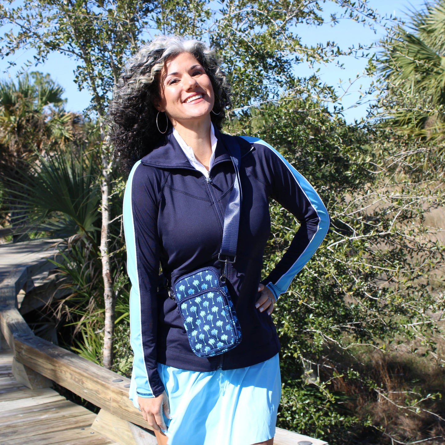 Insulated Crossbody Bag - Palms