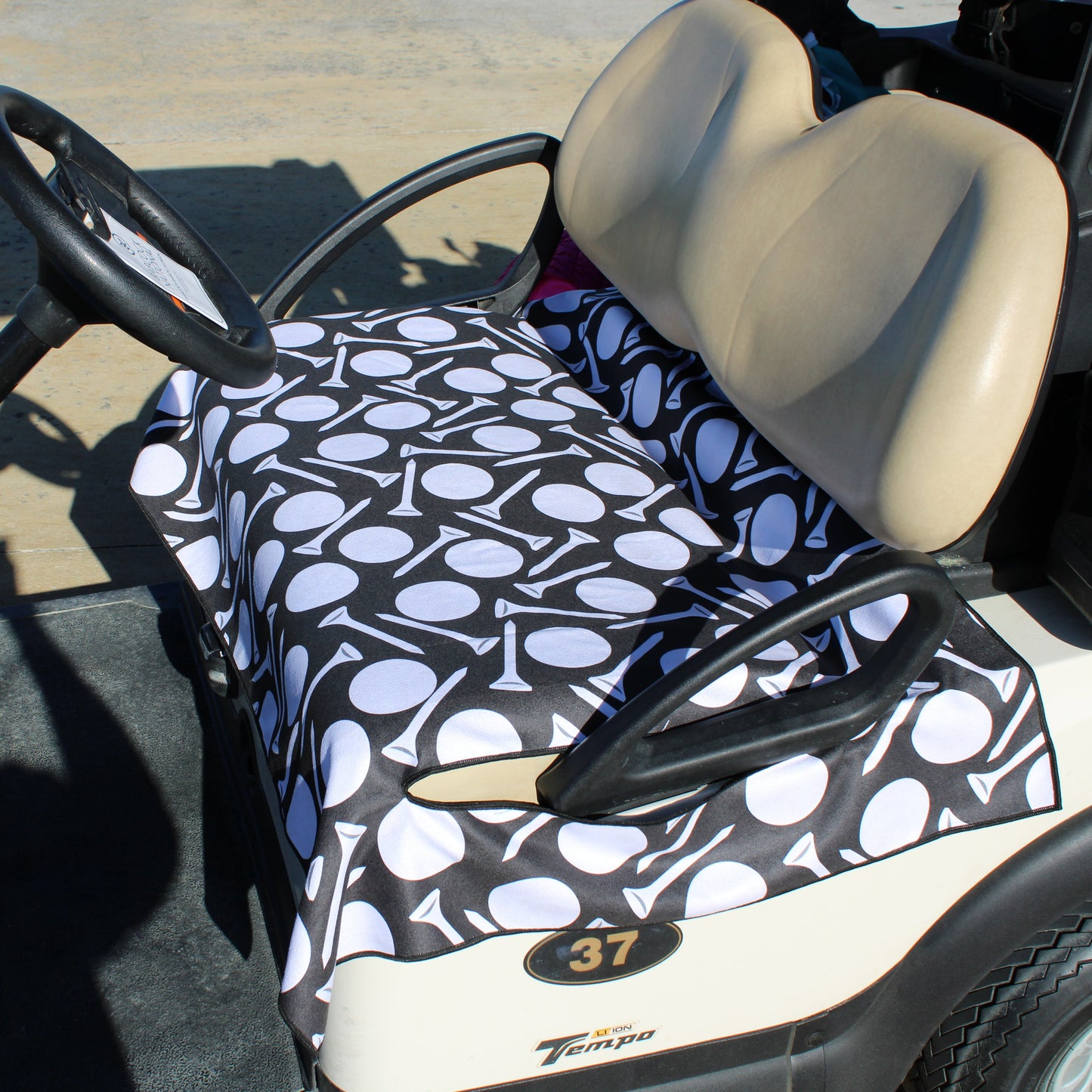 Golf Cart Seat Cover - Ball & Tee / Golf