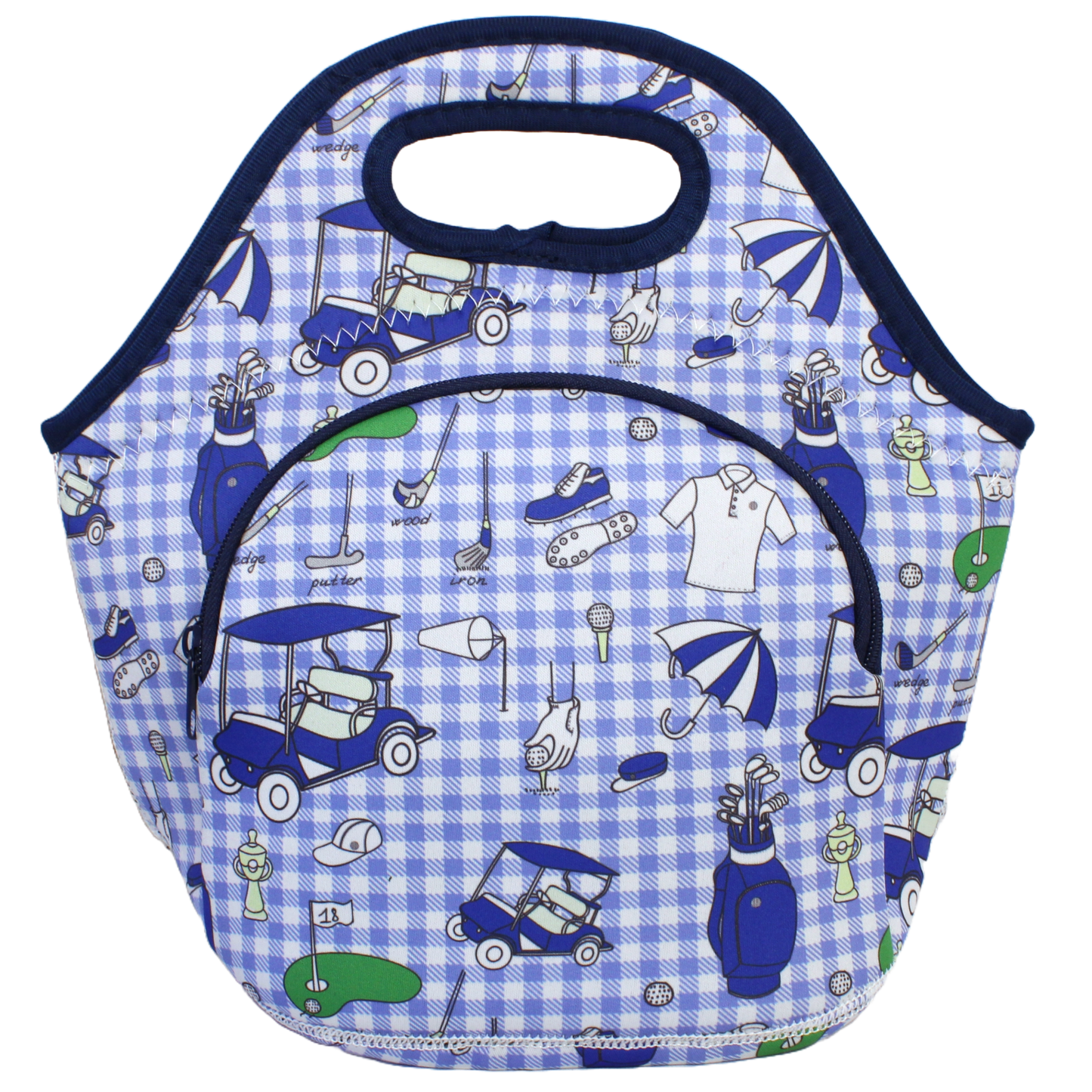 Neoprene Lunch Bag with Pocket - Ladies Day Out (Blue)