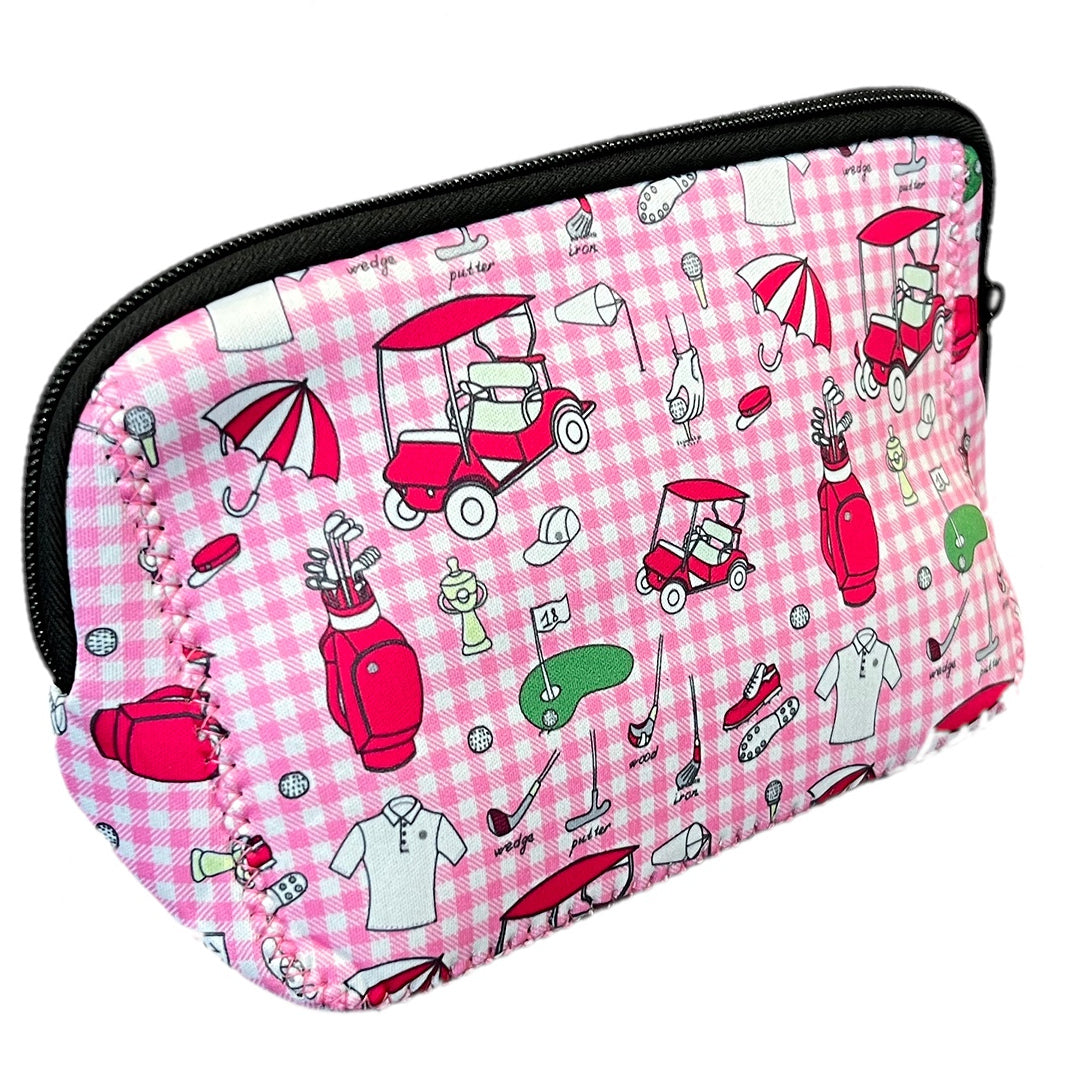 Neoprene Cosmetic Pouch - Ladies Day Out (Pink)