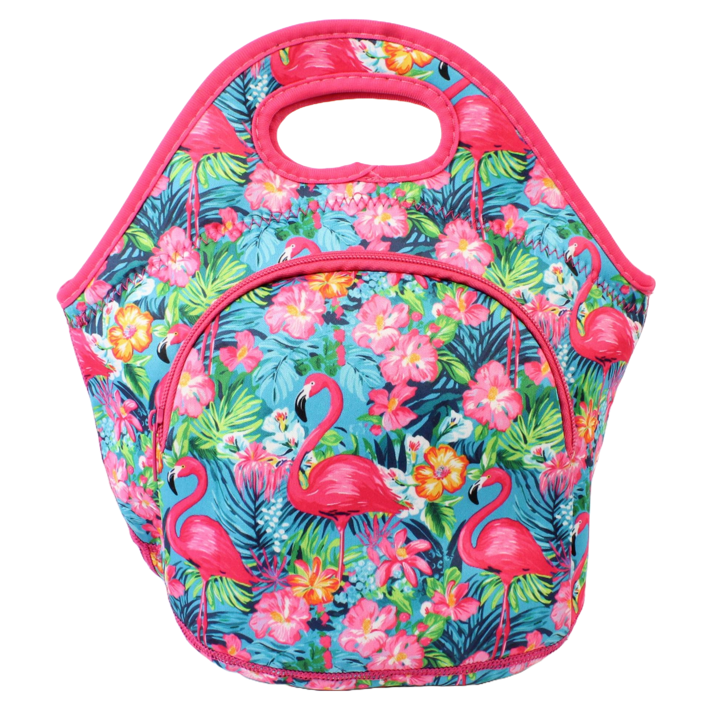 Neoprene Lunch Bag with Pocket - Midnight Birdie