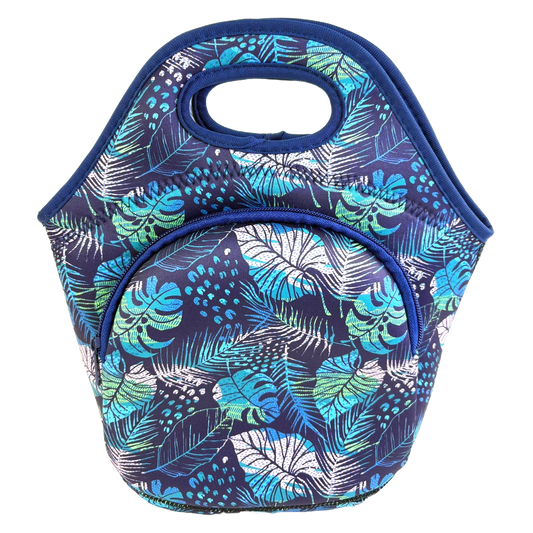 Neoprene Lunch Bag with Pocket - Midnight Tropic (Available Oct 2025)