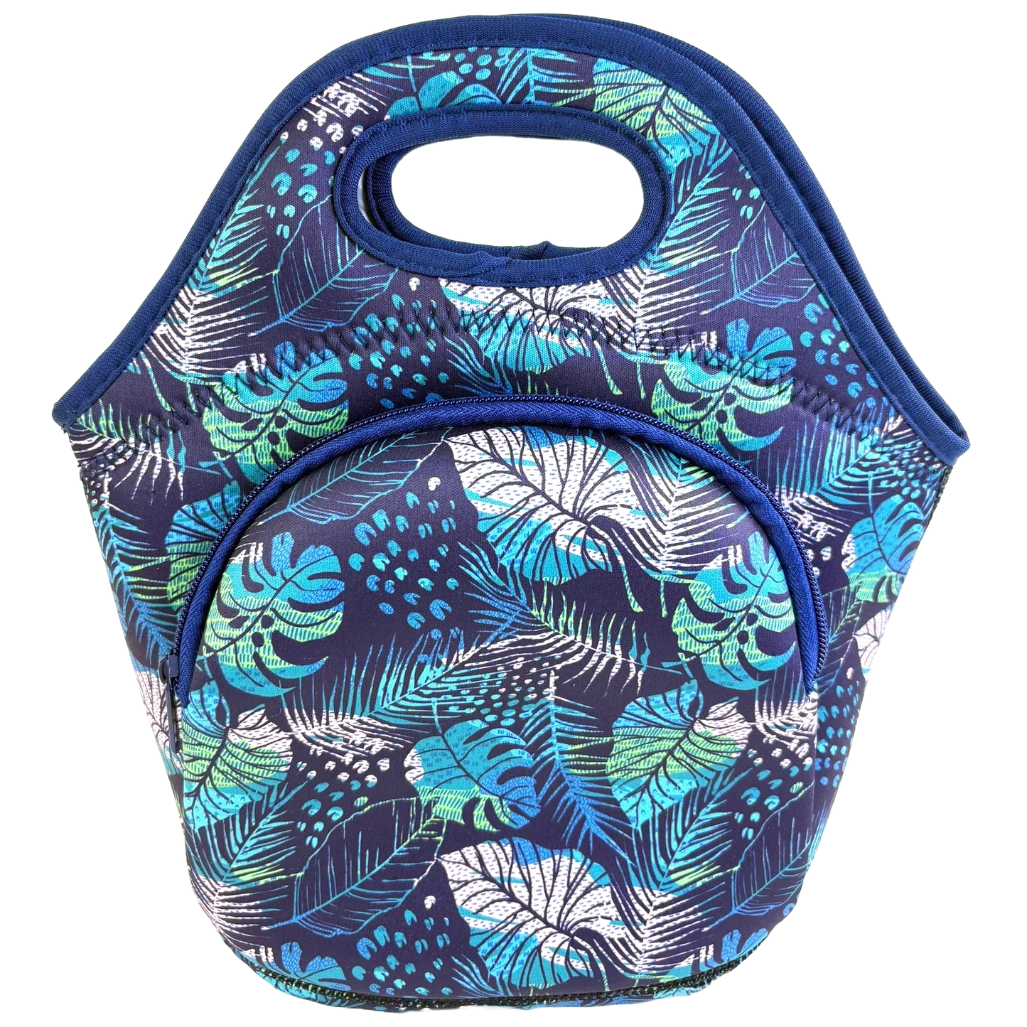 Neoprene Lunch Bag with Pocket - Midnight Tropic