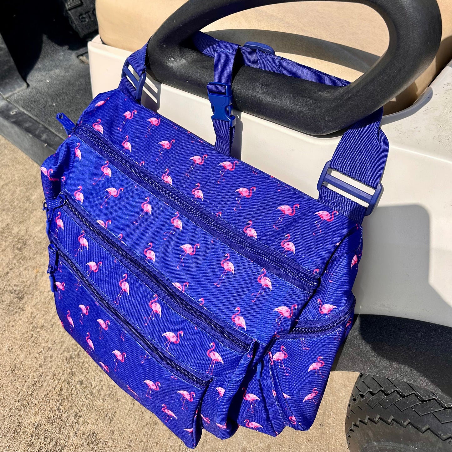 Cart Caddy - Fairway Flamingos