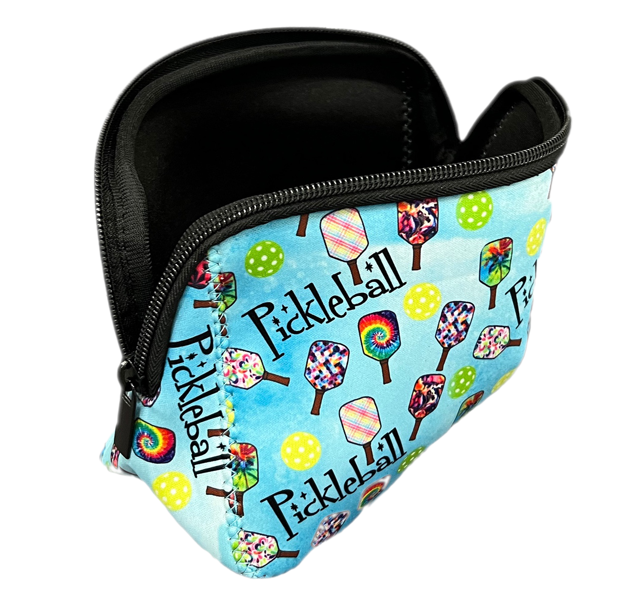 Neoprene Cosmetic Pouch - Pickleball (Blue)