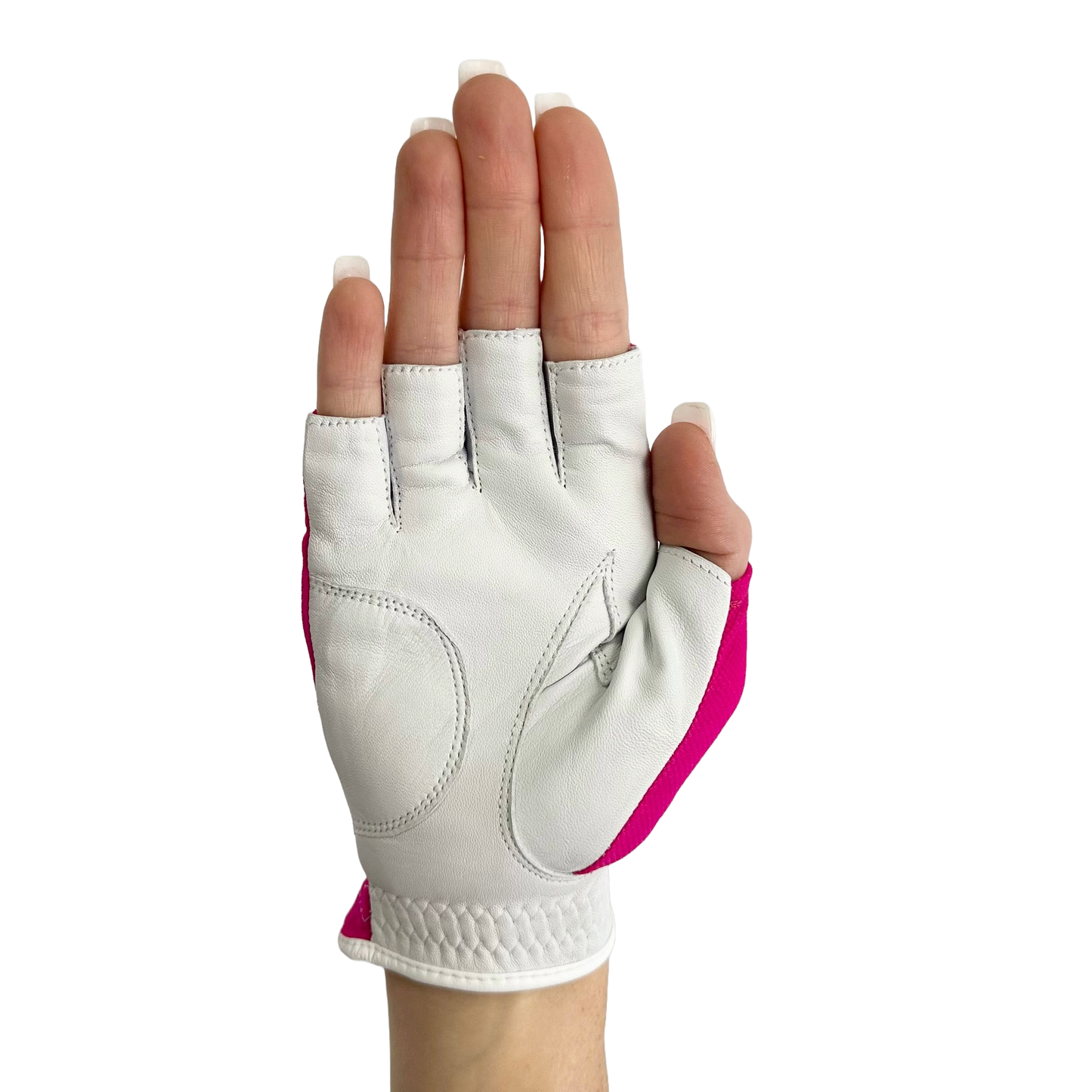 Pink Half Finger - Right Hand - Ladies Golf Glove
