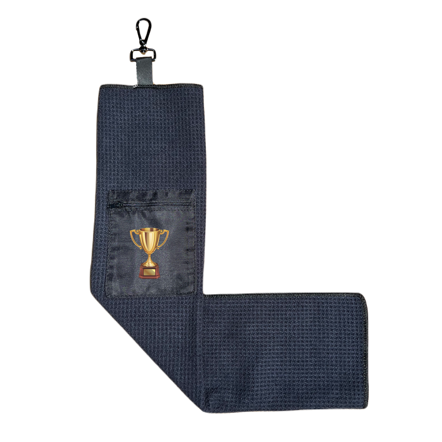 Microfiber Golf Towel w/ Pocket - Black (Design 19)