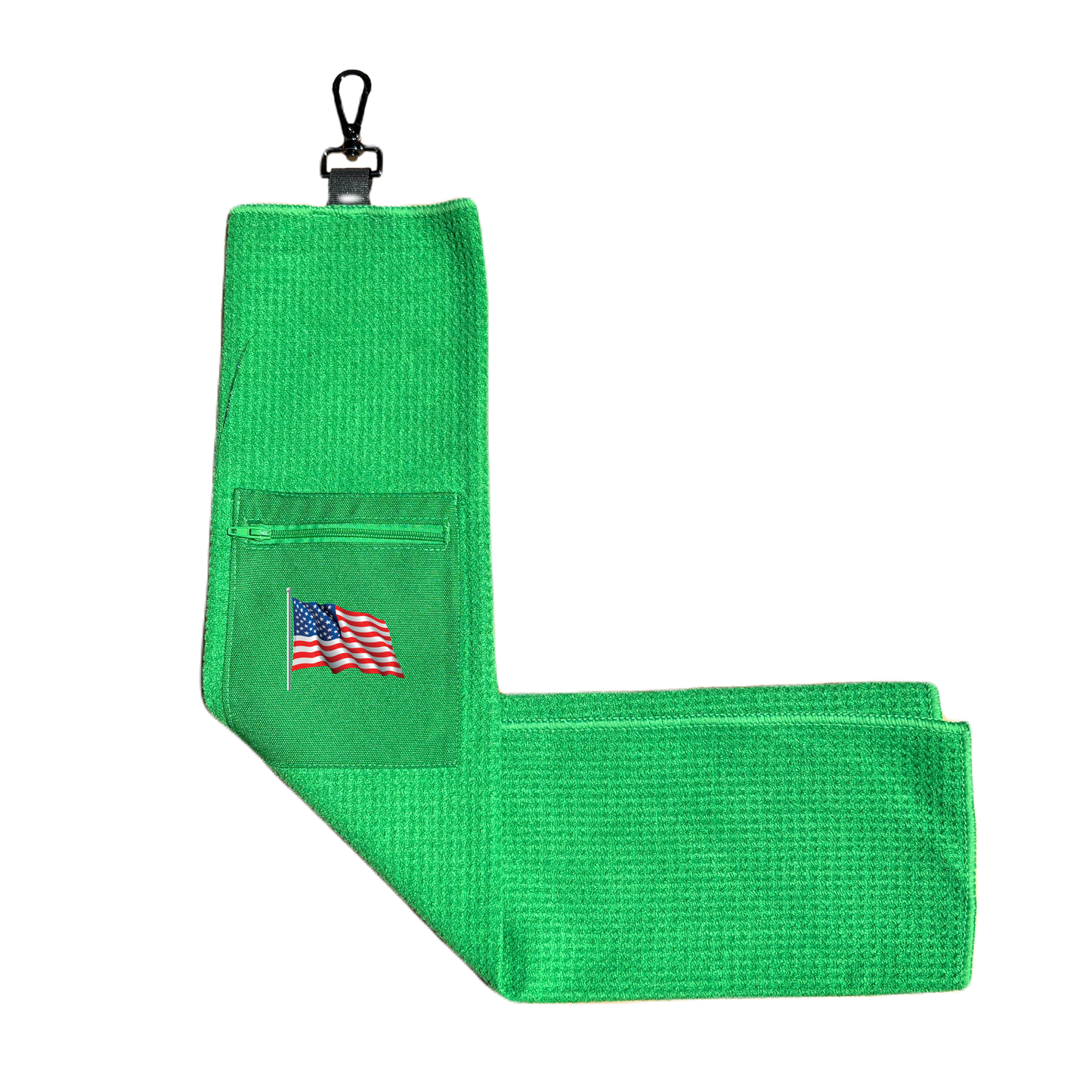 Microfiber Golf Towel w/ Pocket - Green (Design 26)