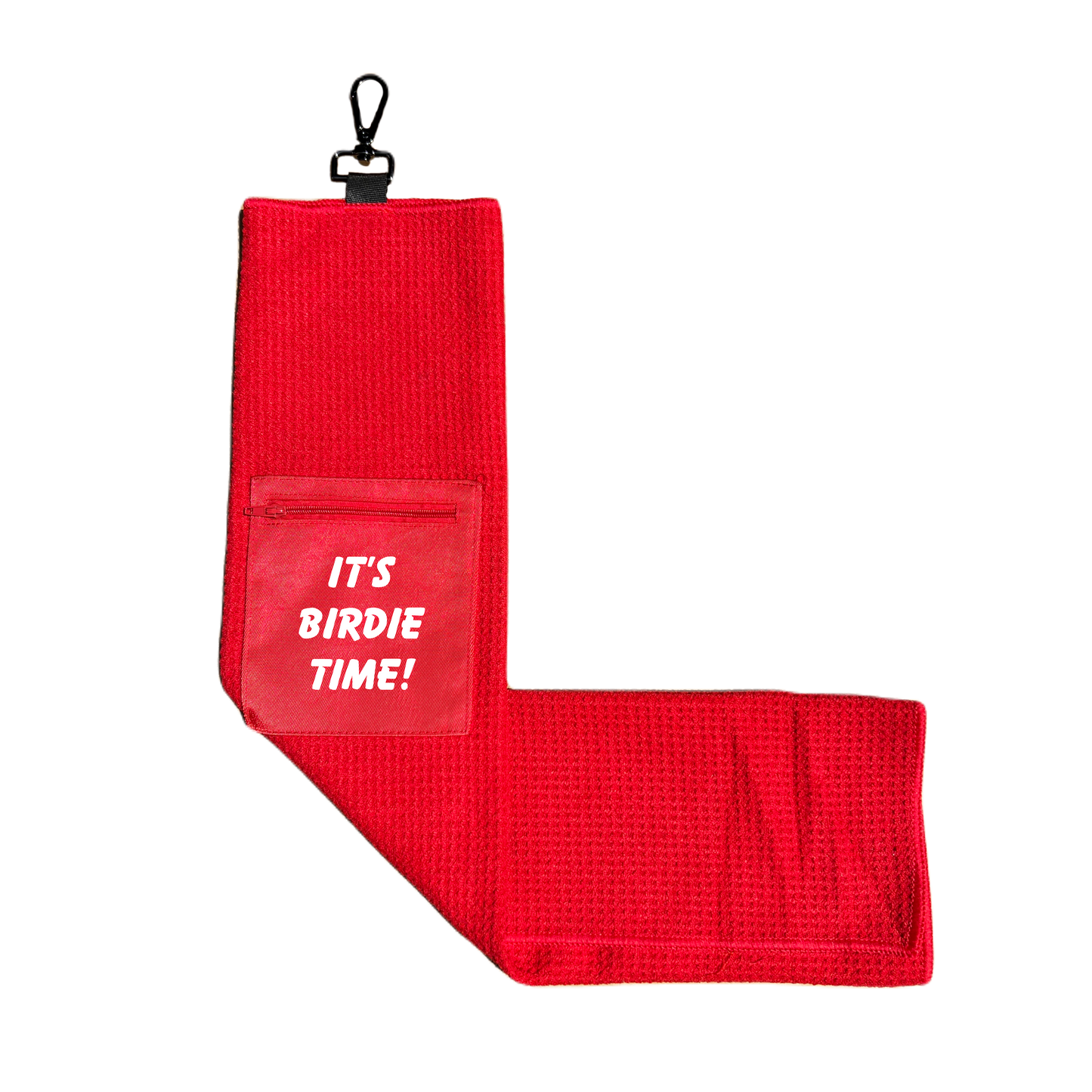 Microfiber Golf Towel w/ Pocket - Red (Design 3)