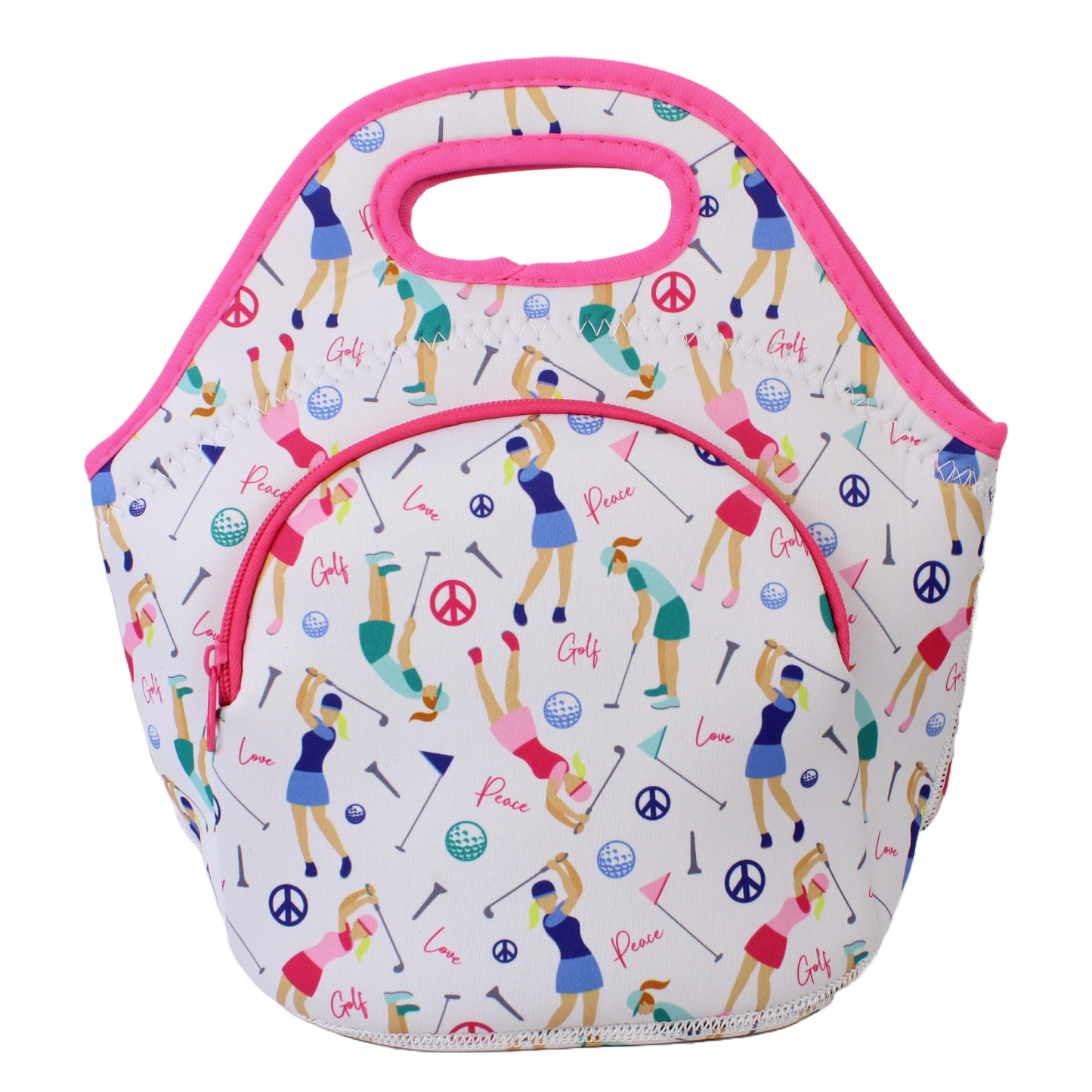 Neoprene Lunch Bag with Pocket - Swinging Ladies