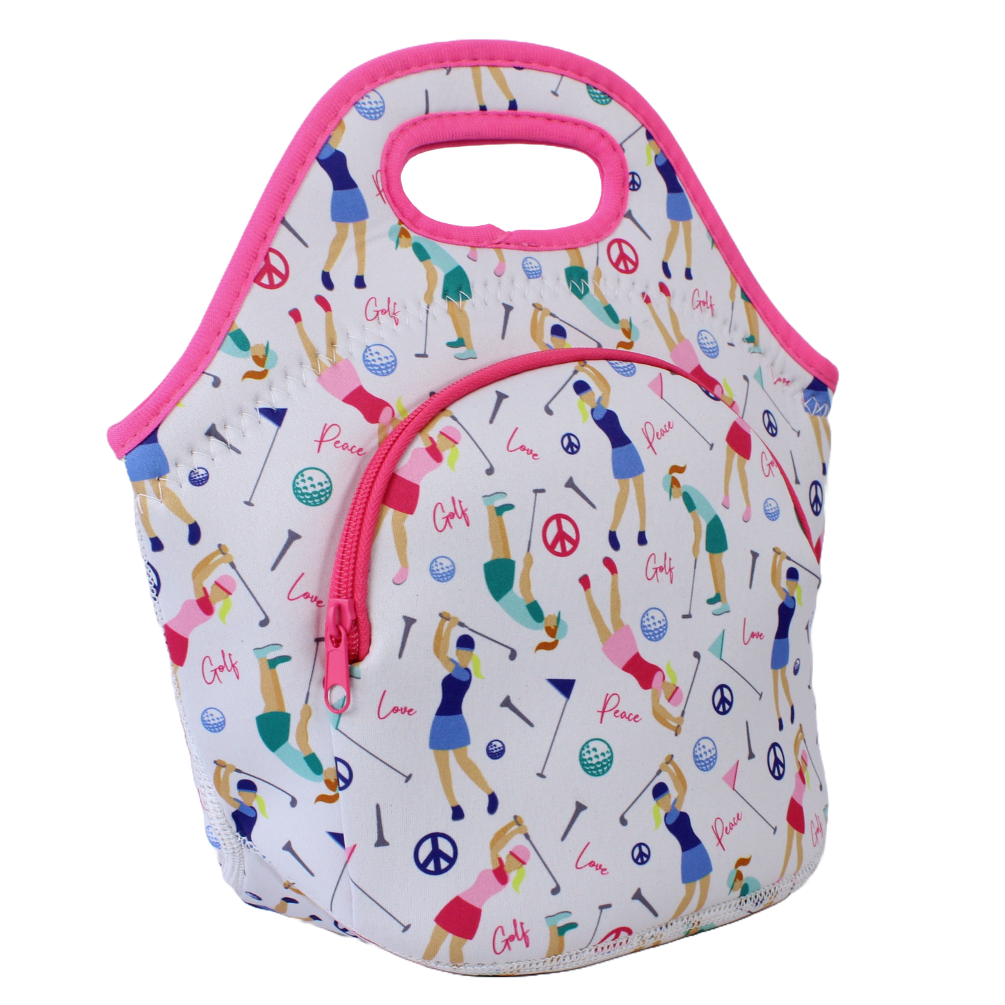 Neoprene Lunch Bag with Pocket - Swinging Ladies