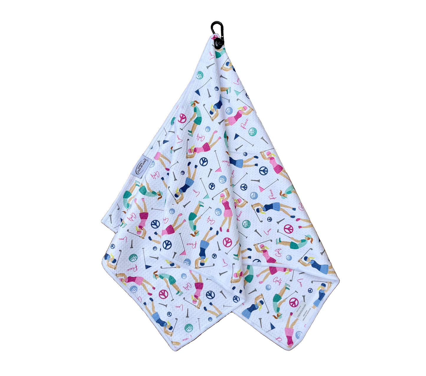 Printed Microfiber Golf Towel - Swinging Ladies