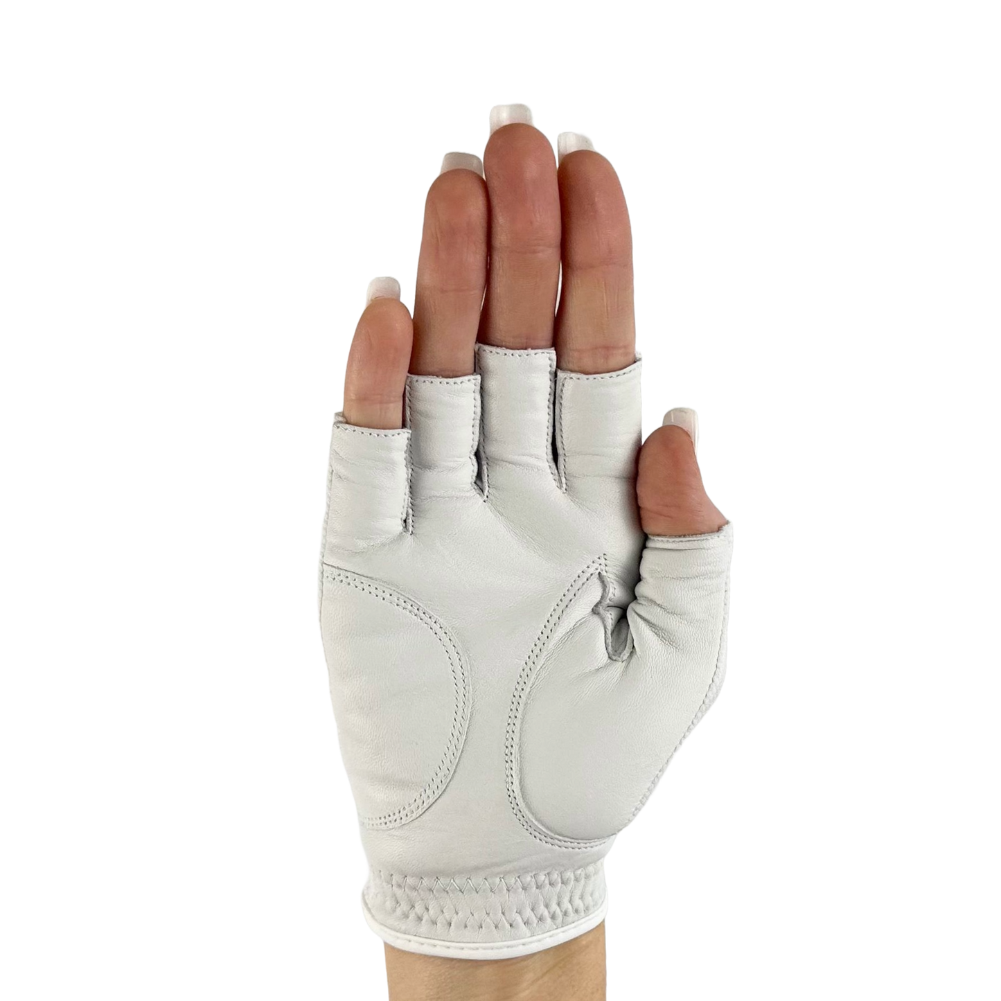 White Half Finger - Right Hand - Ladies Golf Glove