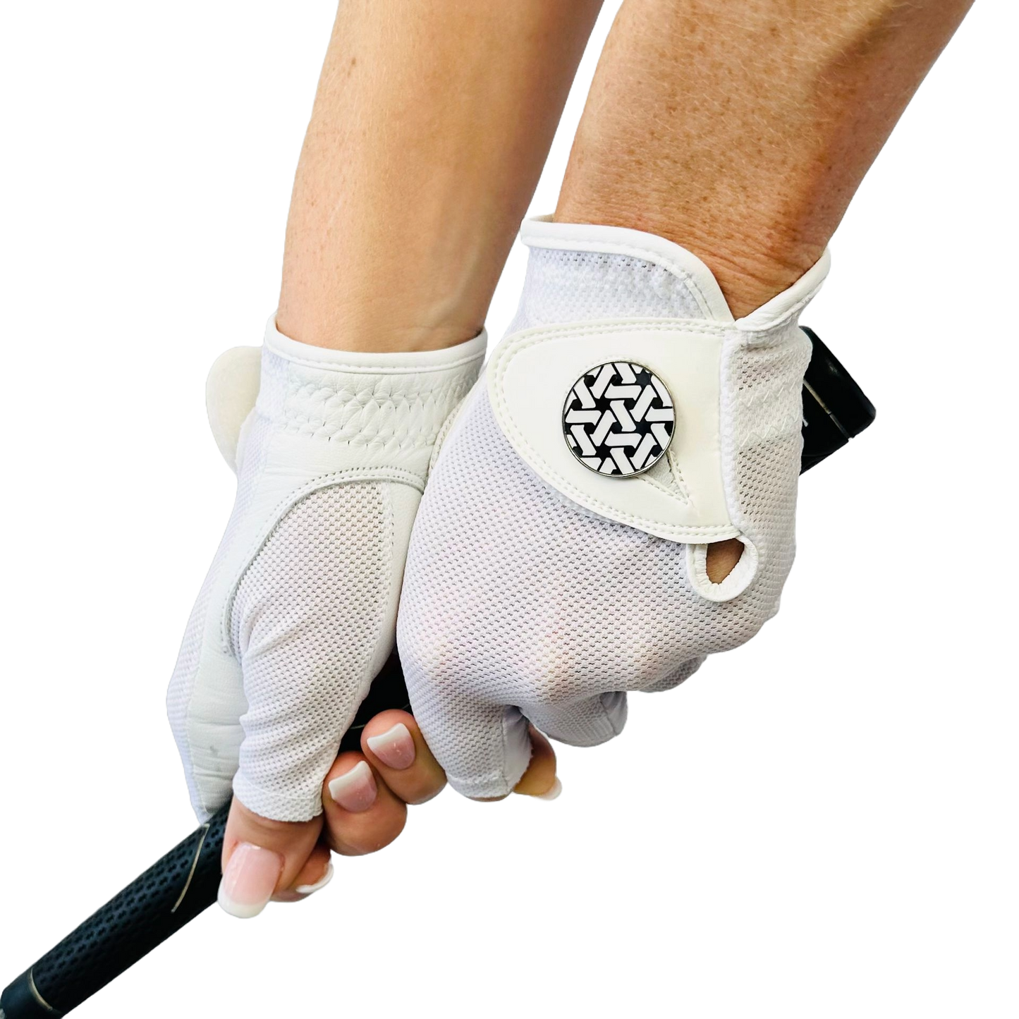 White Half Finger - Ladies Golf Glove