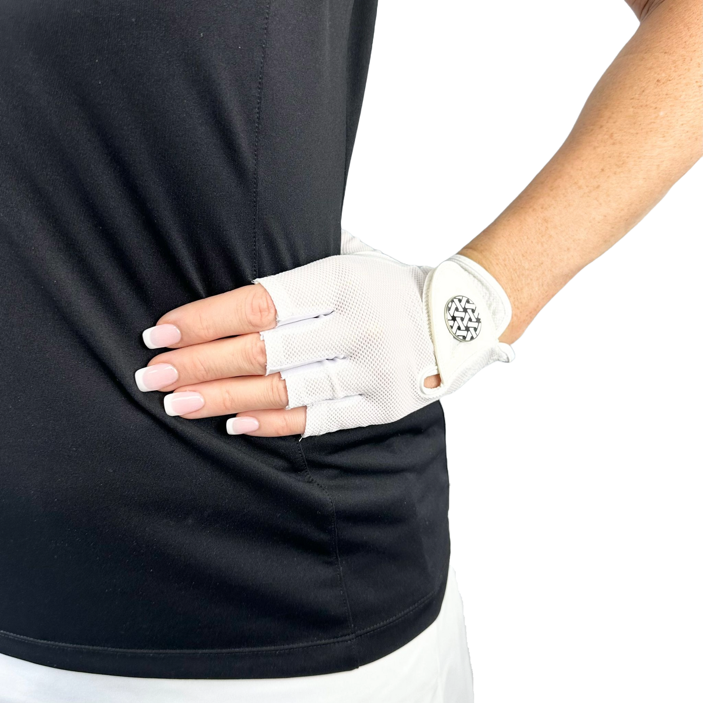 White Half Finger - Ladies Golf Glove