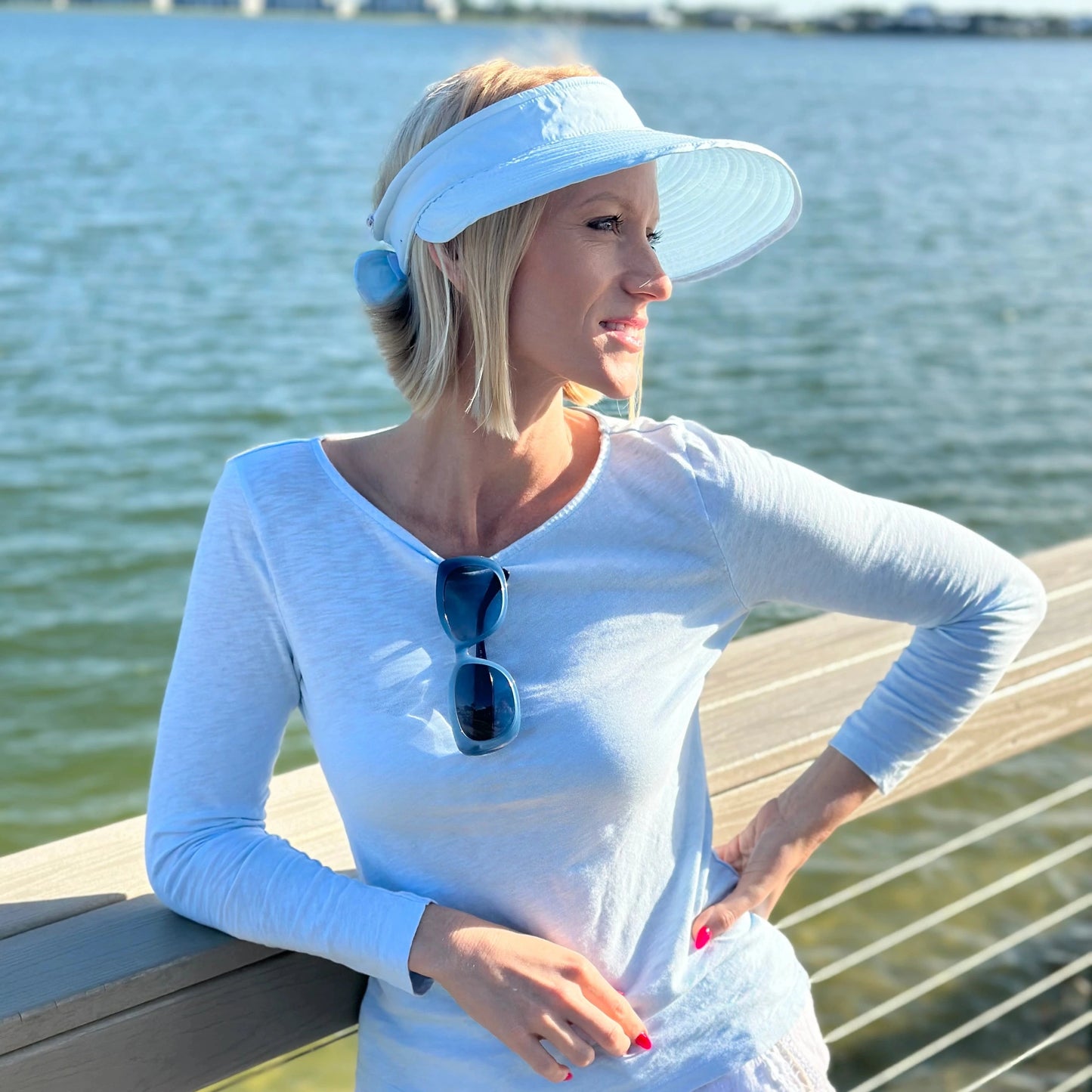 Ladies Visor - Light Blue