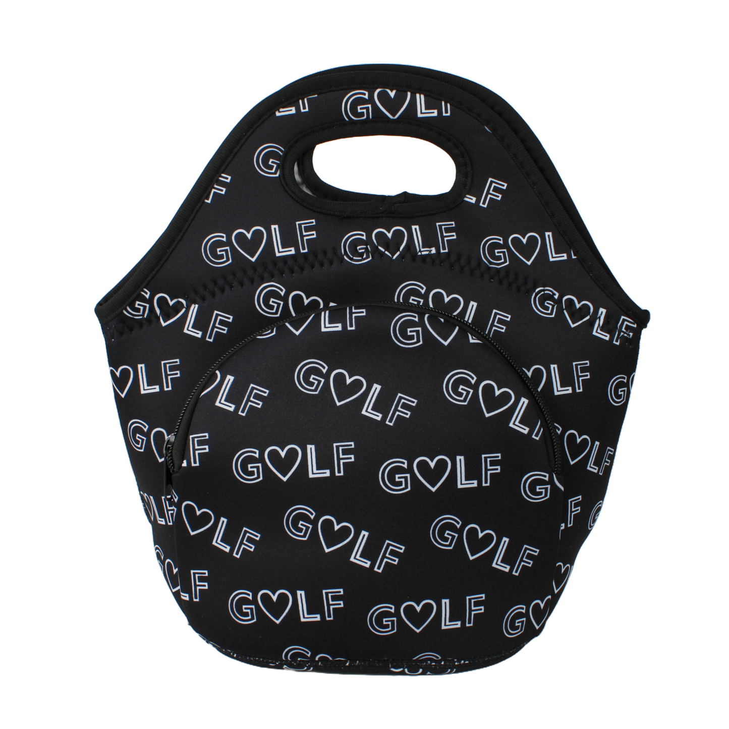 Neoprene Lunch Bag with Pocket - Love Golf