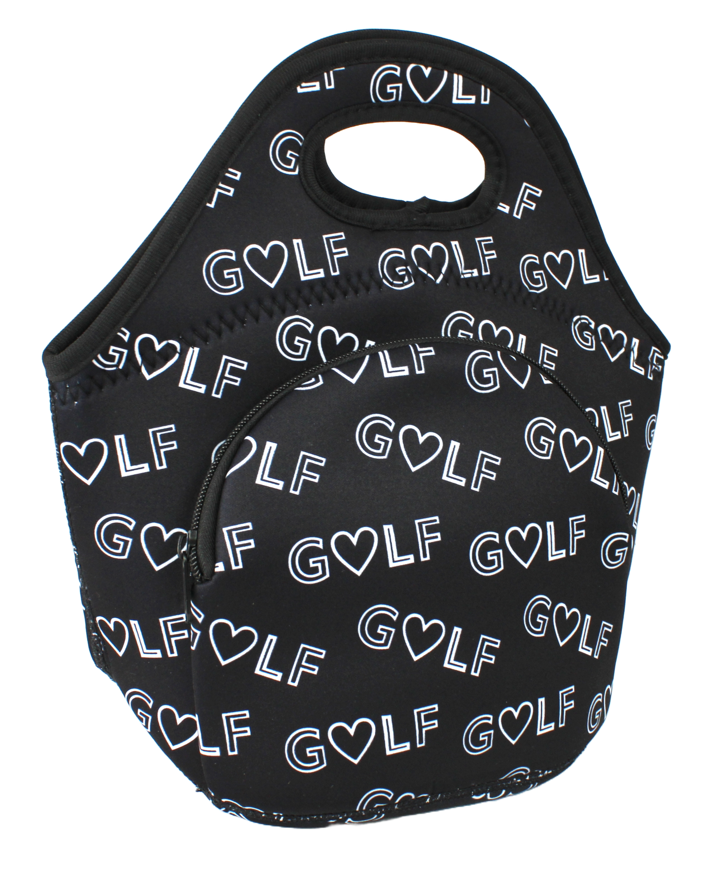Neoprene Lunch Bag with Pocket - Love Golf