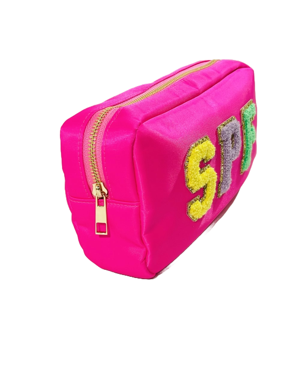 "SPF" (Pink with Multi Letters)