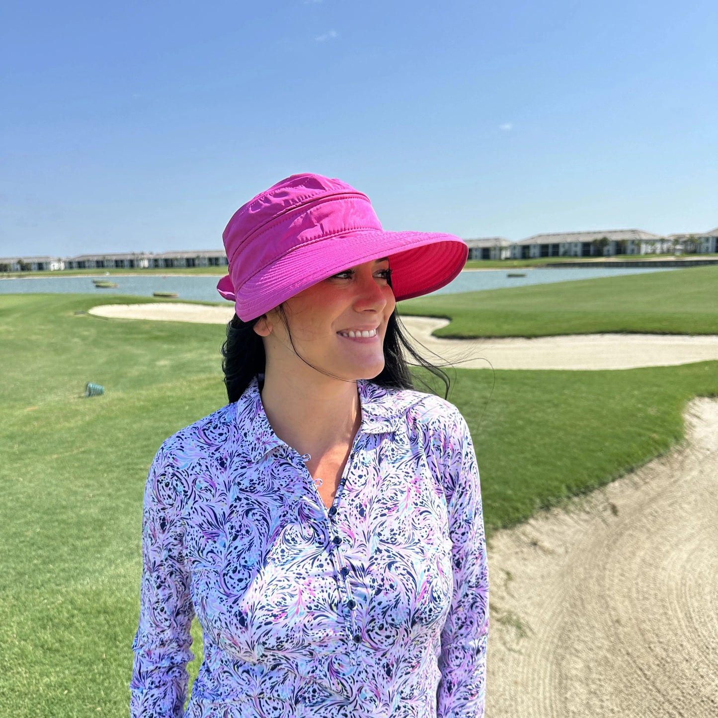 Ladies Visor - Raspberry