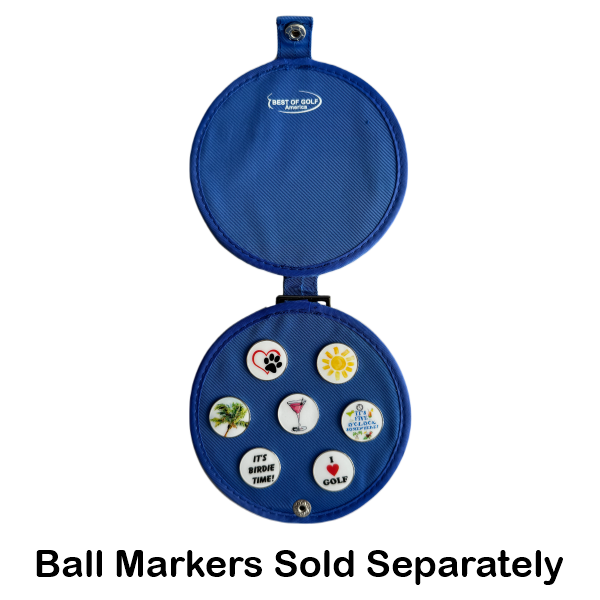 Personalized Ball Marker Storage Holder - Royal Blue