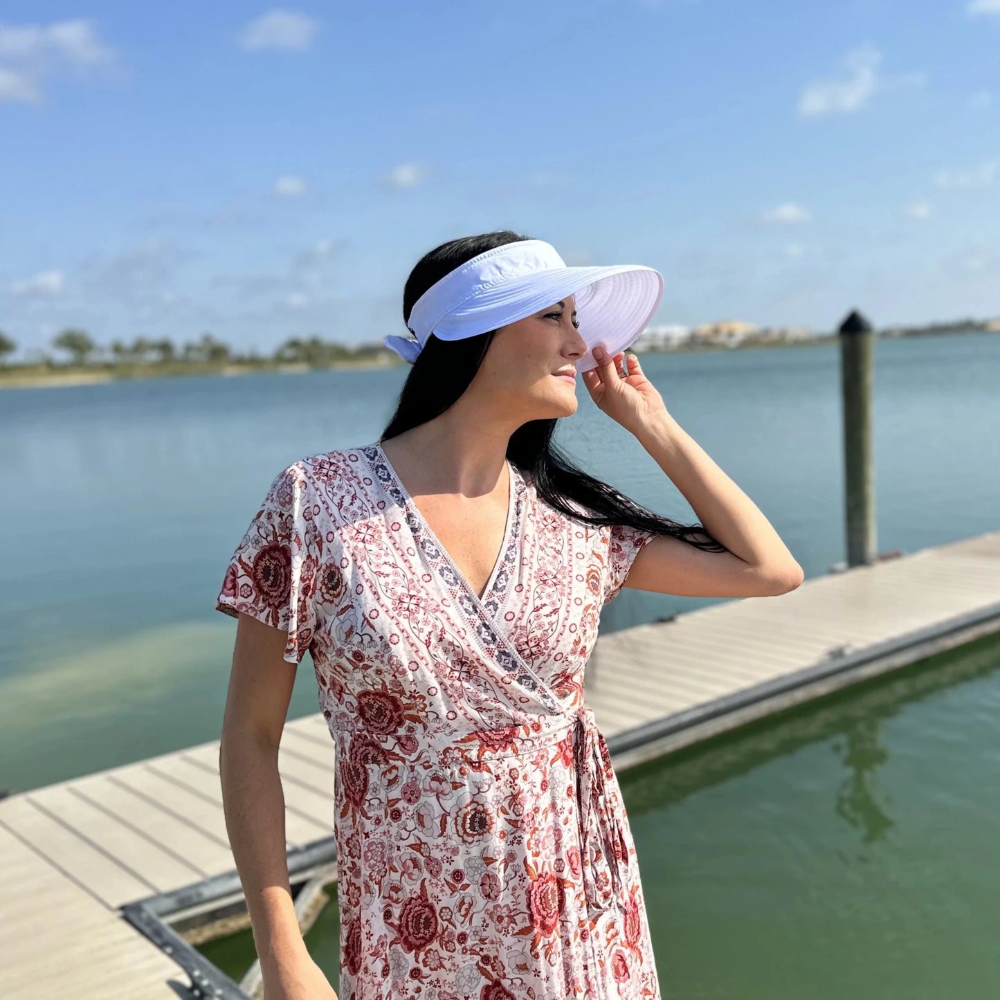 Ladies Visor - White