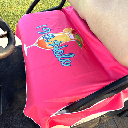 **AVAILABLE 10/1 ** Golf Cart Seat Cover - Sip & Swing