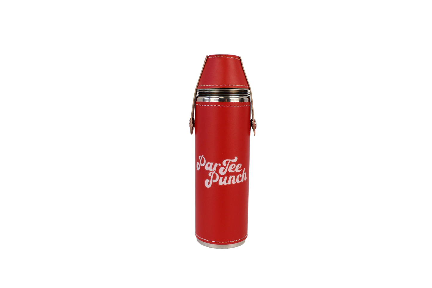 FORE Shot Flask with Shot Glasses - Red
