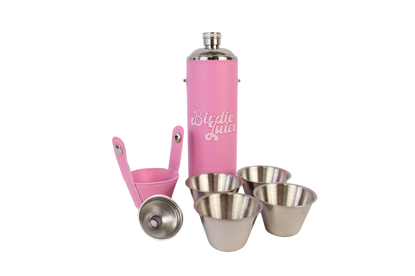 FORE Shot Flask with Shot Glasses - Pink