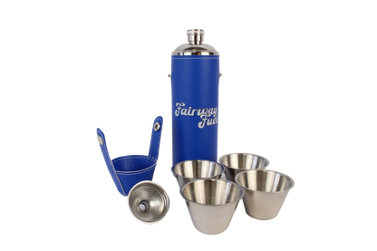 FORE Shot Flask with Shot Glasses - Blue