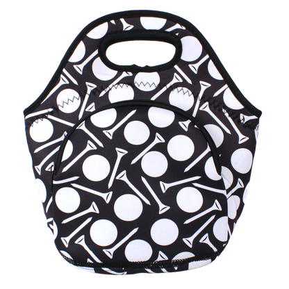 Neoprene Lunch Bag with Pocket - Ball & Tee