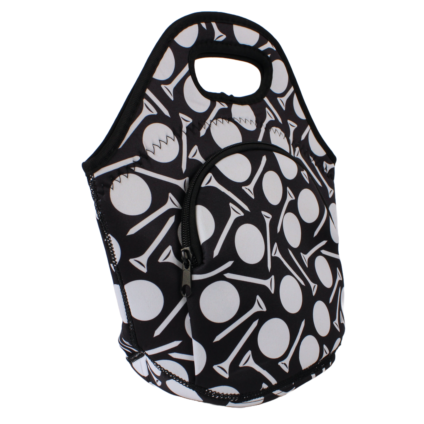 Neoprene Lunch Bag with Pocket - Ball & Tee