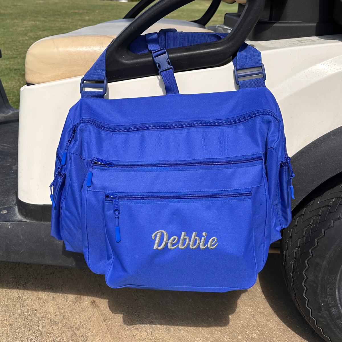 Cart Caddy with Embroidered Name - Royal