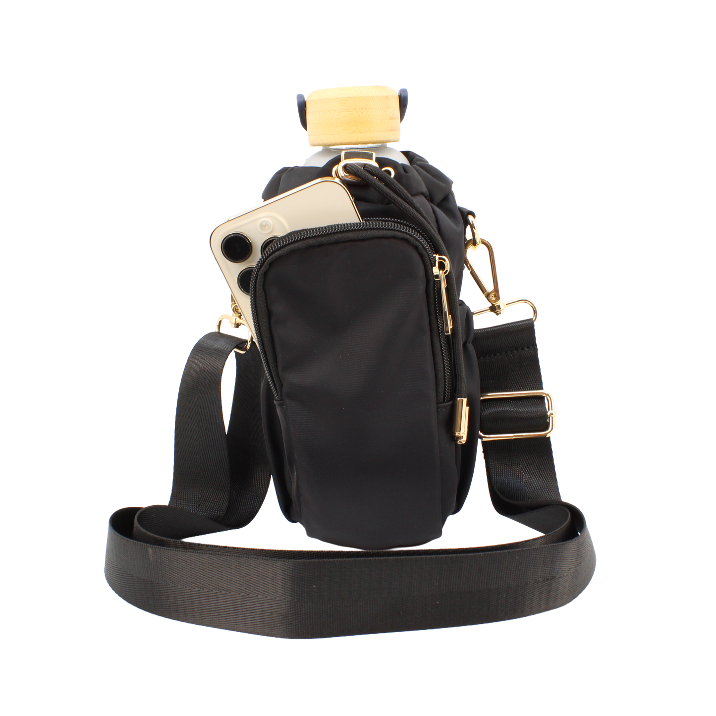 Crossbody Bottle Bag - Black