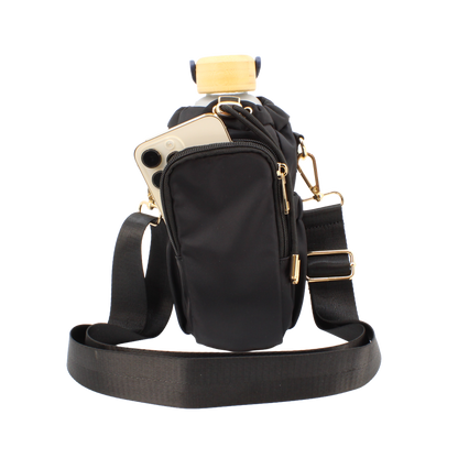 Crossbody Bottle Bag - Black