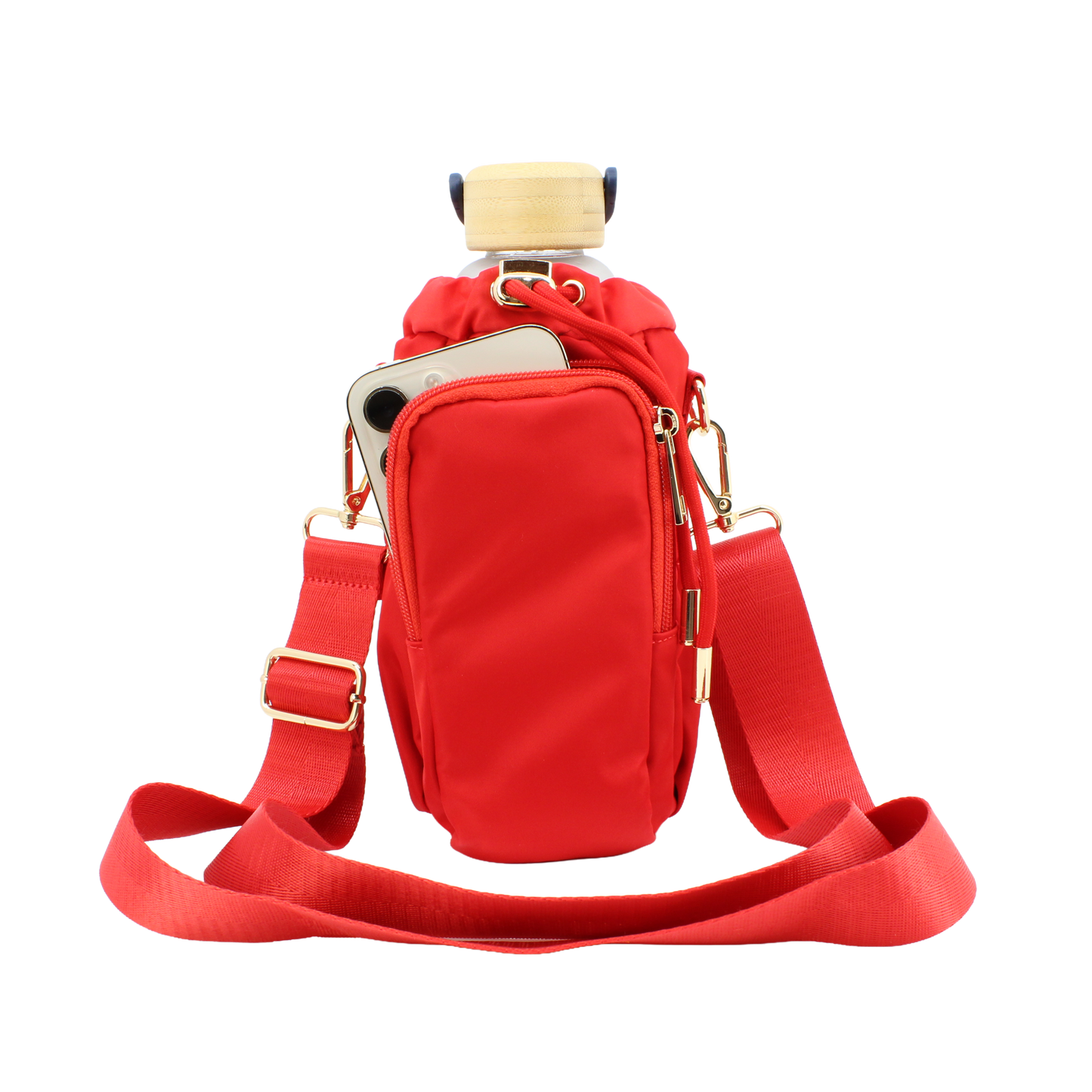 Crossbody Bottle Bag - Club Red