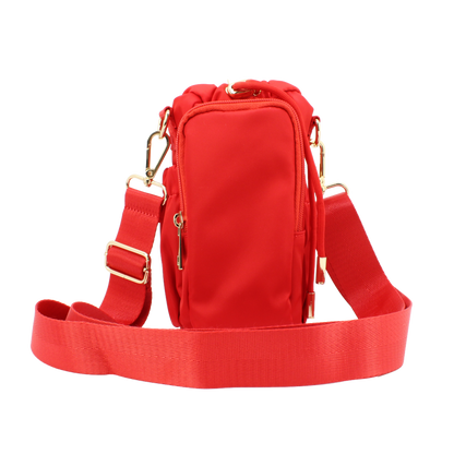 Crossbody Bottle Bag - Club Red