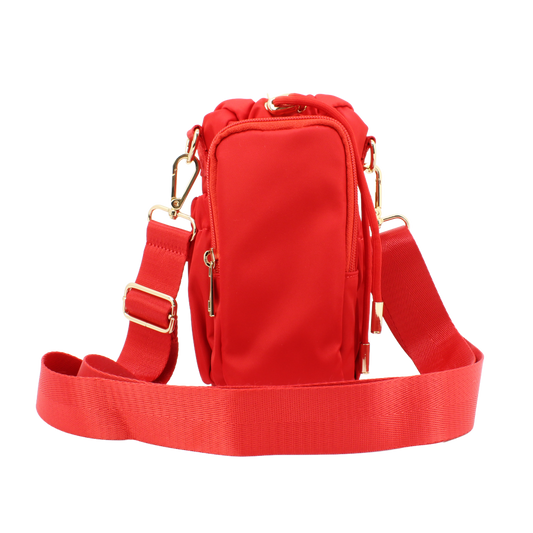 Crossbody Bottle Bag - Club Red