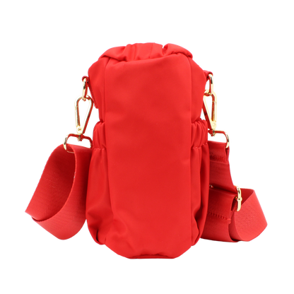 Crossbody Bottle Bag - Club Red