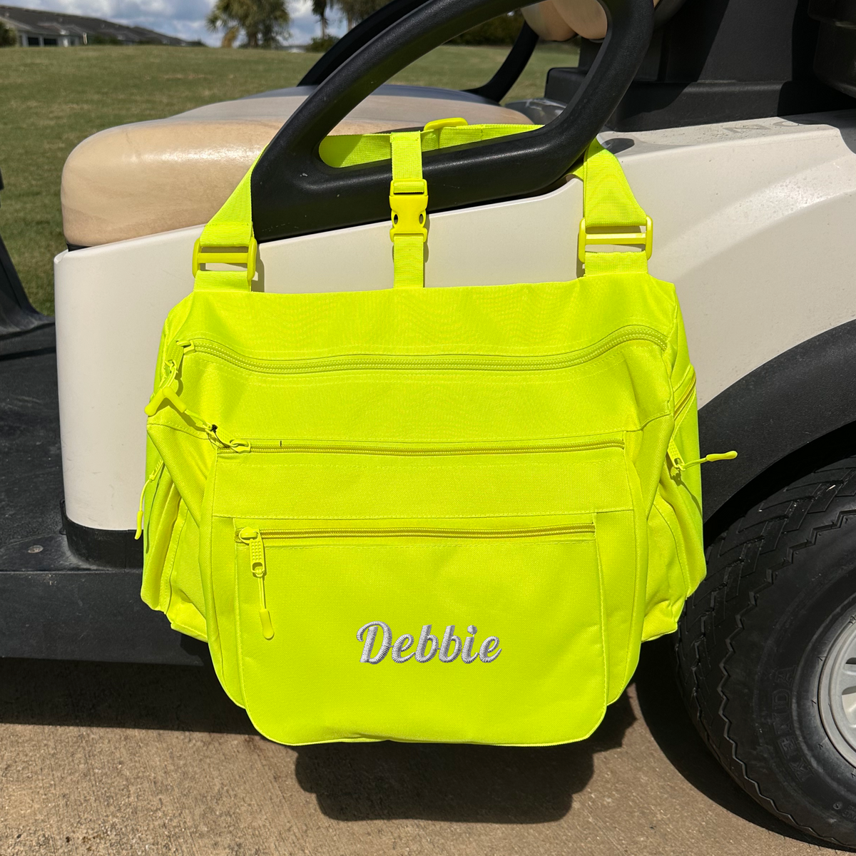 Cart Caddy with Embroidered Name - Citron