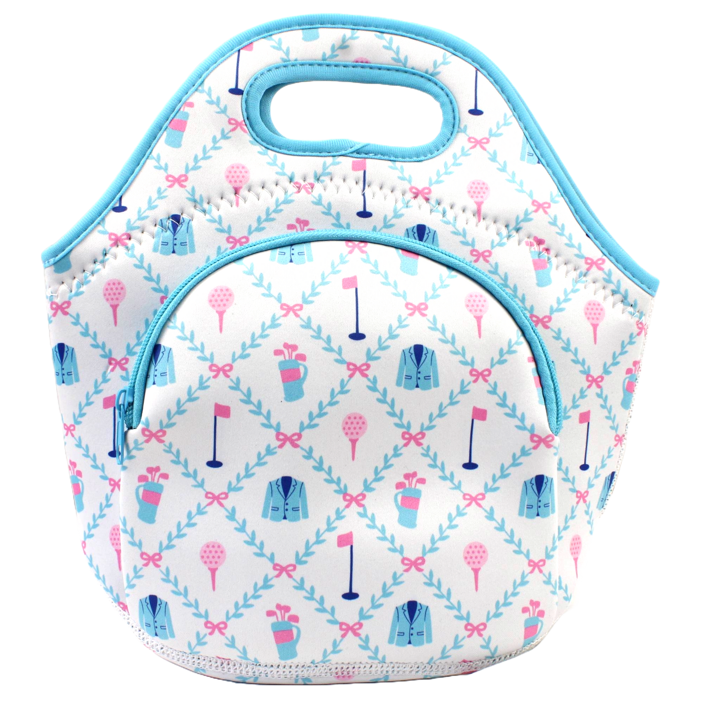  insulated lunch bag with pattern on a white background