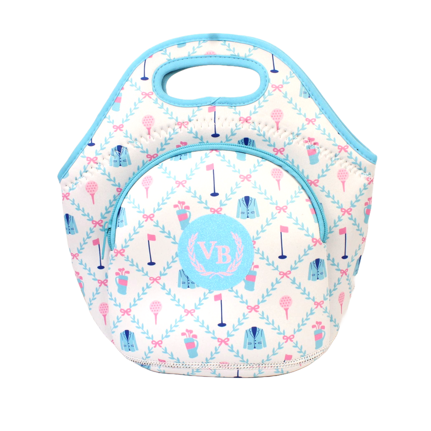 Neoprene Lunch Bag with Pocket - Clubhouse Classic