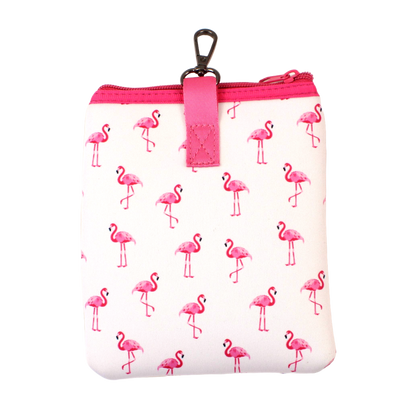 Double Zip Pouch - Flamingo