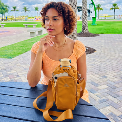 Crossbody Bottle Bag - Desert Sand